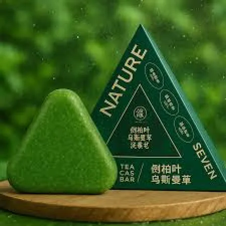 Nature Herbal Seven Green Triangle shampoo Soap Bar 1 peice
