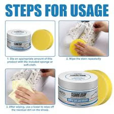 Shoe Cleaning Cream Multifunctional Shoe Cleaner Household Sports Shoes Canvas Cleaner Cleaning Tools With Wipe Sponge 1Pcs